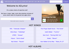 Azlyrics音乐歌词分享网